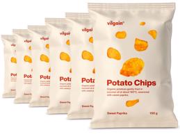 Vilgain Bramborové chipsy BIO –  6× sladká paprika 100 g