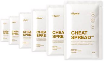 Vilgain Cheat Spread –  6× mandle s bílou čokoládou a kokosem 35 g