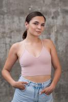 Vilgain Cotton Bralette – S rose