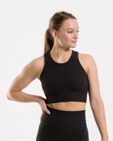 Vilgain Cotton Crop Top – S jet black