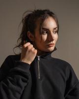 Vilgain Cotton Half Zip Sweatshirt – L Jet black