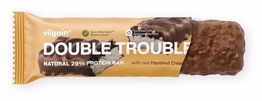 Vilgain Double Trouble Protein Bar – Lískooříškový krém s mléčnou čokoládou 55 g