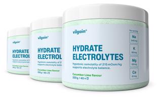 Vilgain Elektrolyty –  3× Okurka a limetka 320 g