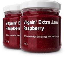 Vilgain Extra džem –  2× malina s březovým cukrem 200 g