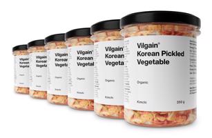 Vilgain Fermentovaná zelenina BIO –  6× korejské kimchi 350 g