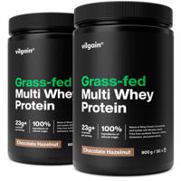 Vilgain Grass-Fed Multi Whey Protein –  2× čokoláda a lískový oříšek 900 g