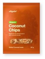 Vilgain Kokosové chipsy BIO –  6× slaný karamel 40 g