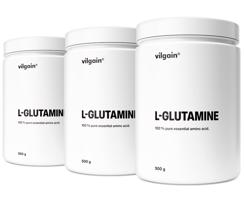 Vilgain L-Glutamin –  3× bez příchutě 500 g