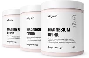 Vilgain Magnesium Drink –  3× Mango a pomeranč 325 g