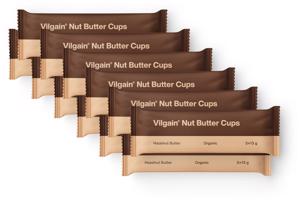 Vilgain Nut Butter Cups BIO –  12× lískooříškové máslo 39 g (3 x 13 g)