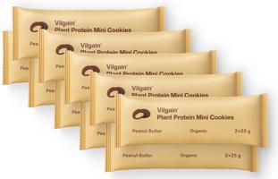 Vilgain Plant Protein Mini Cookies BIO –  10× arašídové máslo 50 g (2 x 25 g)