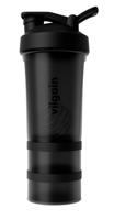Vilgain Shaker Pro 2Go – Black 450 ml + 150 ml + 100 ml