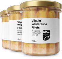 Vilgain Tuňák bílý filety v bio extra panenském olivovém oleji –  3× 200 g