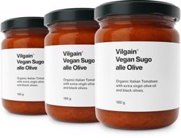 Vilgain Vegan Sugo BIO –  3× s černými olivami 180 g